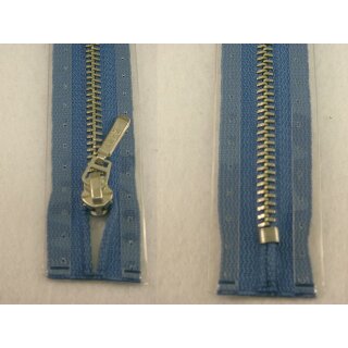 Taschen und Pulli RV/ Metallprofil silber/ 16 cm/ blau