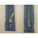 Taschen und Pulli RV/ Metallprofil silber/ 16 cm/ blau