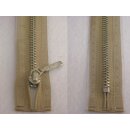 Taschen und Pulli RV/ Metallprofil silber/ 18 cm/ beige