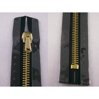 Taschen und Pulli RV/ Metallprofil gold/ 14 cm/ schwarz