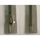 Taschen und Pulli RV/ Metallprofil altmessing/ 20 cm/ grau