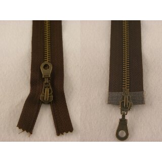 Zweiwege RV/ 6 mm Metallprofil altmessing/ 65 cm/ dunkelbraun