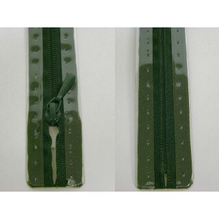 RV geschlossen/ 4 mm nahtfein Kunststoffspirale/ 60 cm/ dunkelgrün
