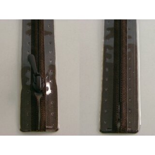 RV geschlossen/ 4 mm nahtfein Kunststoffspirale/ 50 cm/ dunkelbraun