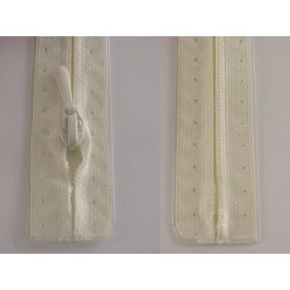 RV geschlossen/ 4 mm nahtfein Kunststoffspirale/ 30 cm/ creme