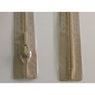 RV geschlossen/ 4 mm nahtfein Kunststoffspirale/ 40 cm/ beige