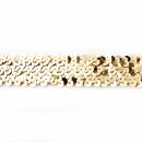 Paillettenborte elastisch breit/ gold