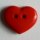 Zweiloch Herz rot