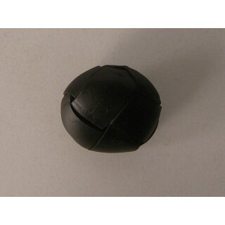 Modeknopf schwarz Leder