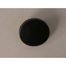 Modeknopf schwarz Leder glatt