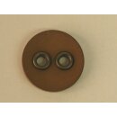 Modeknopf braun mit Metallknopflöcher