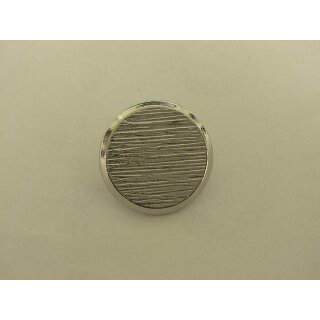 Metallknopf silber schraffiert