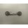 Miederknopf silber mit Kette
