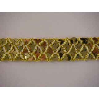 Pailletten - Zierborte 12 gold