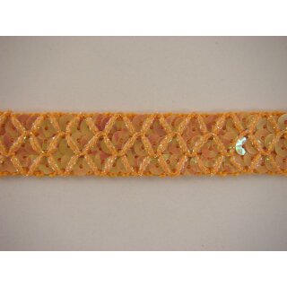 Pailletten - Zierborte 12 apricot