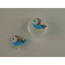 Kinderknopf Vögelchen blau