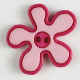Kinderknopf Blümchen pink