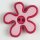 Kinderknopf Blümchen pink