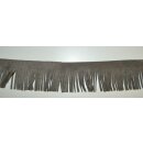 Lederfranse/ 3 cm/ graubraun