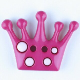 Kinderknopf Krone pink