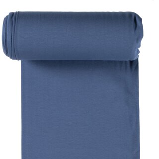 Bündchenstoff glatt kupferblau