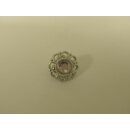 Trachtenknopf silber Strassblume 2 15 mm