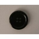 Modeknopf schwarz glänzend mit Rand 15 mm