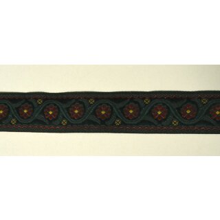Jacquardborte Blume und Ranke