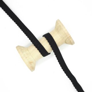 Schrägband elastisch Bogenabschluss schwarz