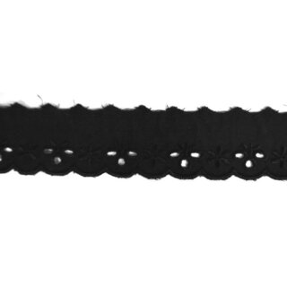 Festonspitze 17-018 schwarz 2,5 cm
