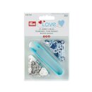 NF-Druckknöpfe/ Jersey/ Kappe lackiert/ Blau-Weiß/ 8 mm