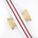 Gummiband 4 cm Streifen weiß/rot