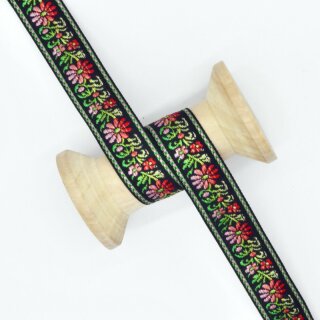Jacquardborte Regenbogenblume