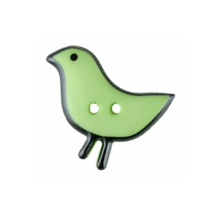 Kinderknopf Kleiner Vogel grün