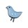 Kinderknopf Kleiner Vogel hellblau