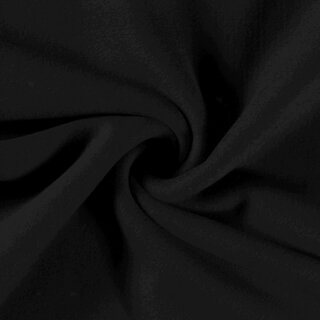 Baumwollfleece uni schwarz
