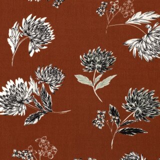 Sale Viskosedruck Herbstblumen