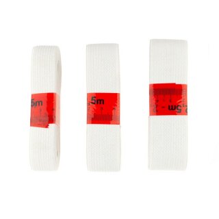 Gummiband 3er Pack 2,5m weiß