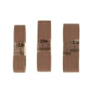 Gummiband 3er Pack 2,5m braun