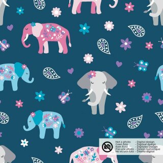 Kinderjersey Elefantentraum blau