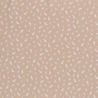 Double Gauze Notenblatt beige