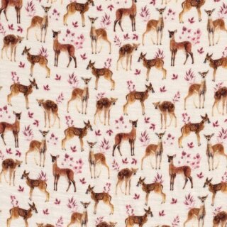 Double Gauze Kleine Rehe Digitaldruck