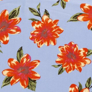Sale Viskose Leinen Sommerblume