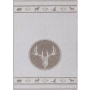 Jacquard - Geschirrtuch Jagd braun