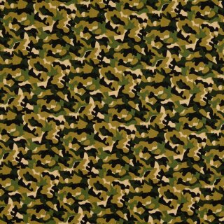 Baumwolltwill Camouflage grün