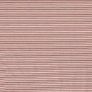 Baumwolljersey gestreift altpink