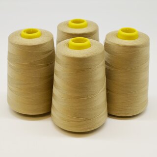 Sparpaket Overlock - Garn 4x4100 m beige