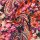 Polyesterkrepp Blumen und Paisley
