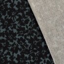 Viskose Twill Schwarze Blumen