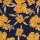 Viskose Twill  Blumen Ocker